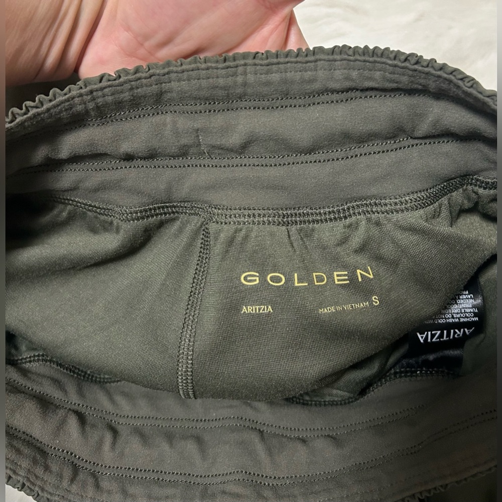 Aritzia Size S Golden MoveTech Brisk Pants Track Lined Dark Olive Green - Picture 13 of 16